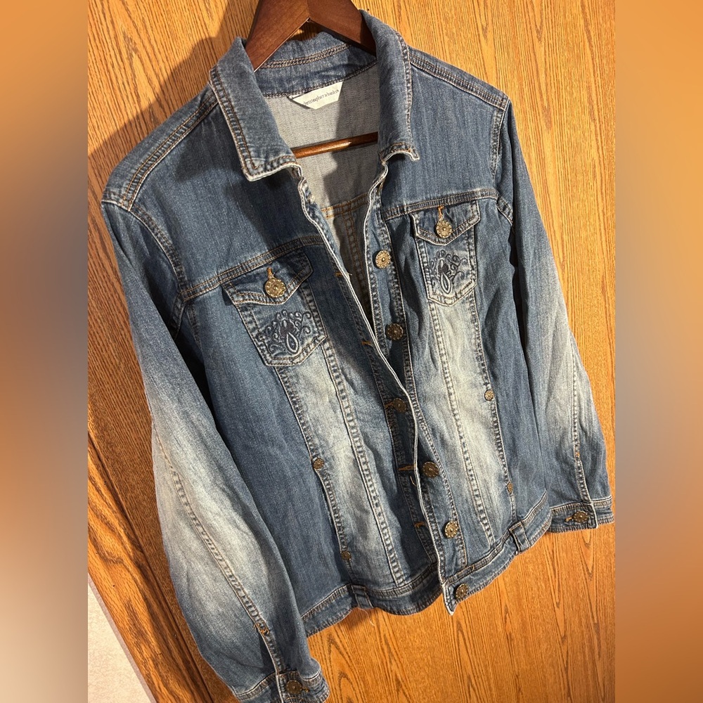 Christopher & Banks Boho Denim Jacket - Picture 2 of 5